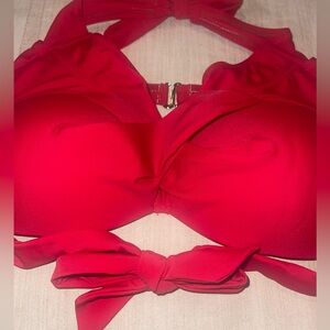 Younique Red Bikini Top with tie neck and back